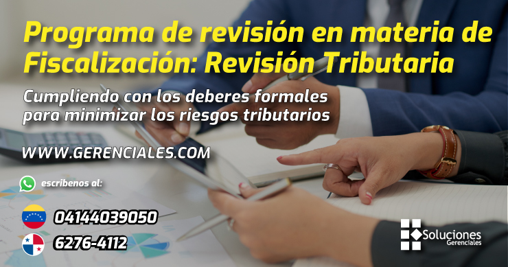 Programa de revisión en materia de Fiscalización: Revisión Tributaria. Online.